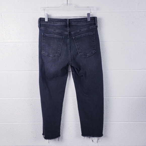 Evereve The Ever Straight High Rise Fit Jean Washed Black Women's Size 29 - Picture 3 of 11